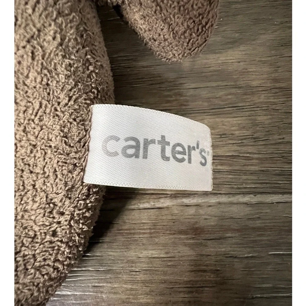 Carters Brown Monkey Plush Stuffed Animal Curly Tail Embroidered‎ Face